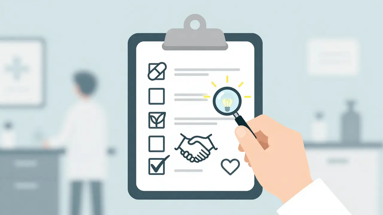 Checklist with icons being completed, symbolizing open communication with a healthcare provider.