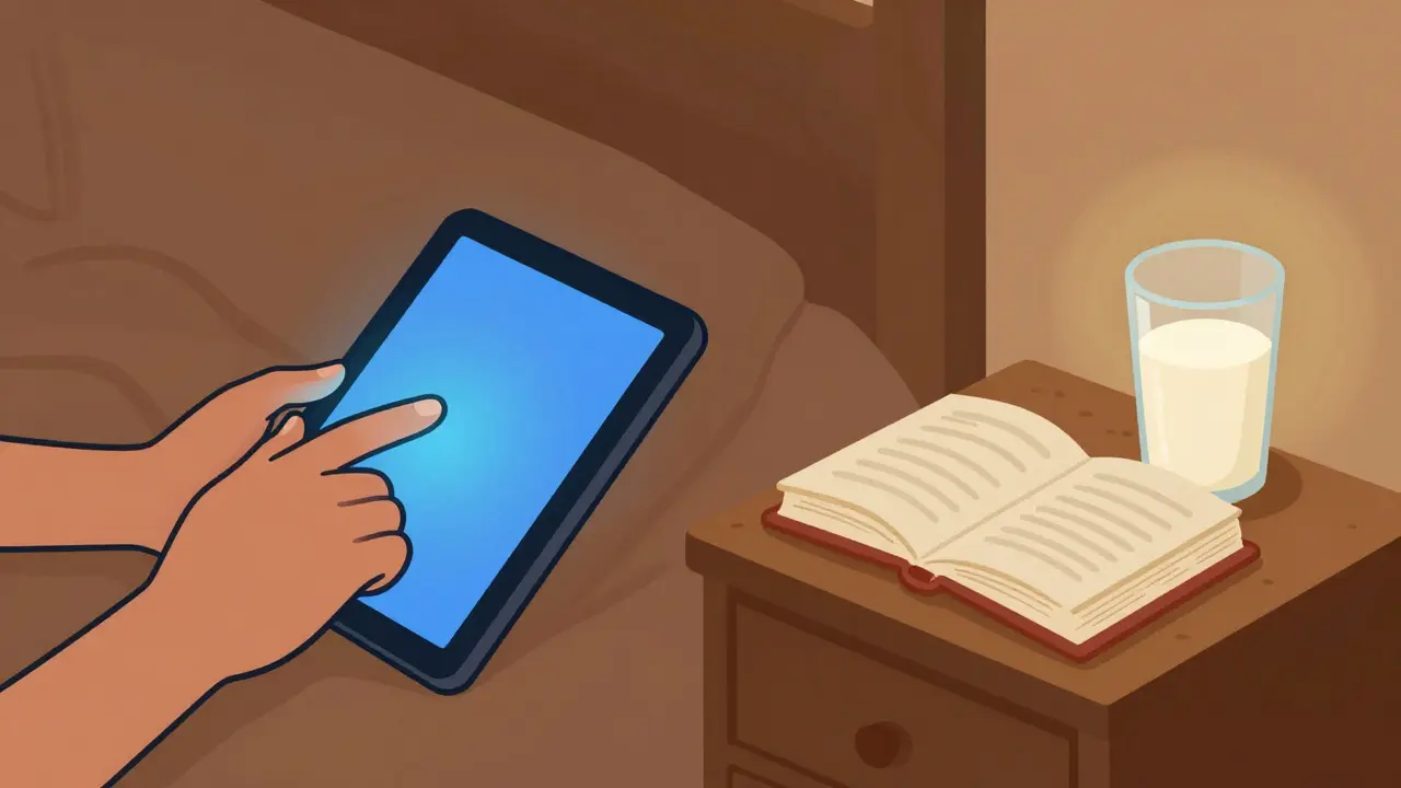 Comparison of turning off a digital screen versus reading a book for better sleep