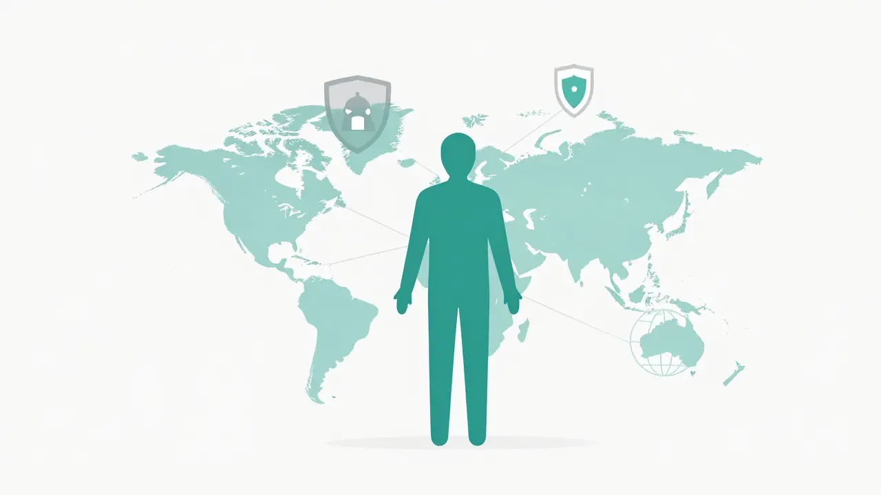 Abstract concept of global drug safety reporting network