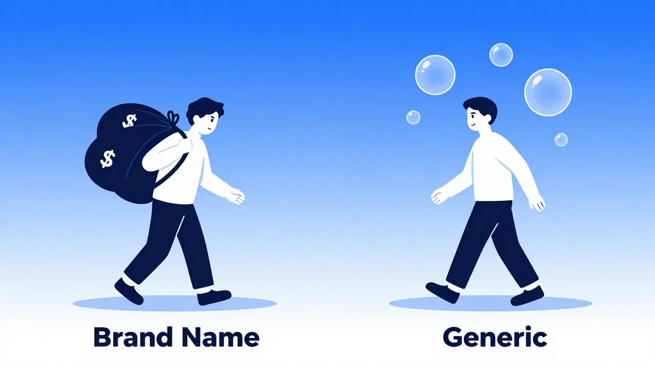 Comparison of financial burden between brand and generic drugs