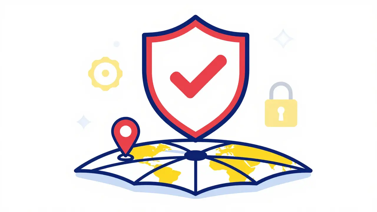 Shield icon representing safe and verified online pharmacy
