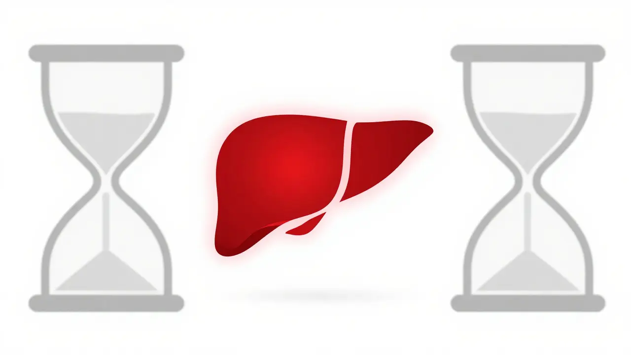 Stylized liver with red glow symbolizing silent drug toxicity